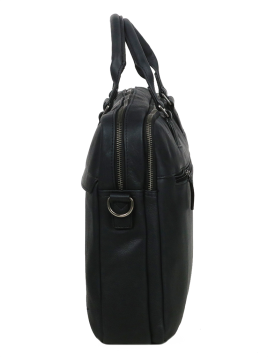 Gerard Henon 7181 - CUIR DE VACHETTE - NOIR vintage porte doucuments 15"