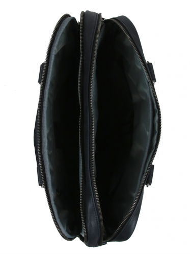 Gerard Henon 7181 - CUIR DE VACHETTE - NOIR vintage porte doucuments 15" sac-business