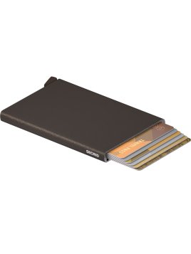 Secrid CP - ALUMINIUM - BROWN secrid cardprotector porte carte porte cartes