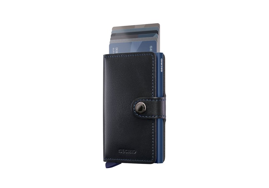 Secrid M - CUIR DE VACHETTE - NOIR/NAVY porte cartes miniwallet original porte cartes
