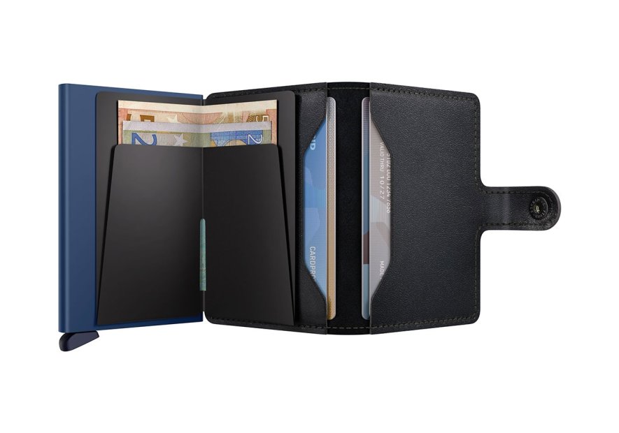 Secrid M - CUIR DE VACHETTE - NOIR/NAVY porte cartes miniwallet original porte cartes