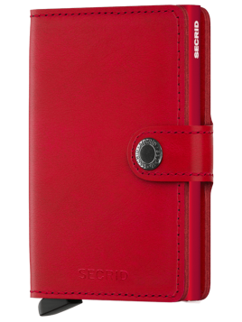 Secrid M - CUIR DE VACHETTE - ROUGE porte cartes miniwallet original porte cartes
