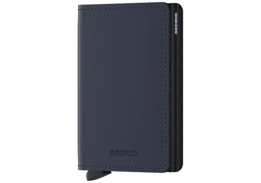 Secrid SM - ALUMINIUM/CUIR - NIGHT BLEU porte cartes slimwallet sm p.cartes credit