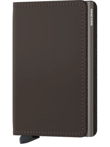Secrid SM - ALUMINIUM/CUIR - TRUFFE porte cartes slimwallet sm pcartes-credit