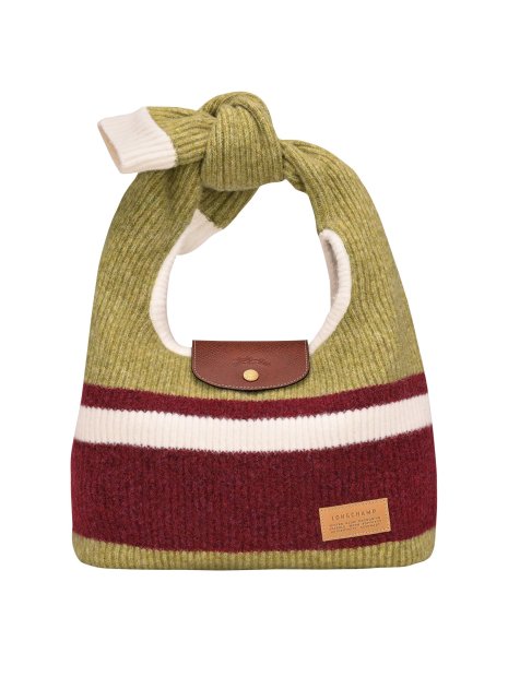 Longchamp 10303HIT - LAINE /CUIR - PISTACH sac bonnet longchamp le pliage cocooning sacs-a-mains