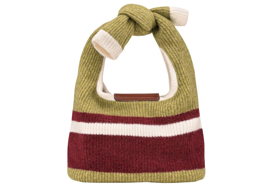 Longchamp 10303HIT - LAINE /CUIR - PISTACH sac bonnet longchamp le pliage cocooning Sacs à mains