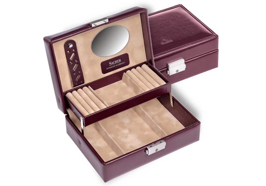 sacher 13.000 - POLYURÉTHANE - BORDEAUX coffret bijoux sacher britta coffret bijoux