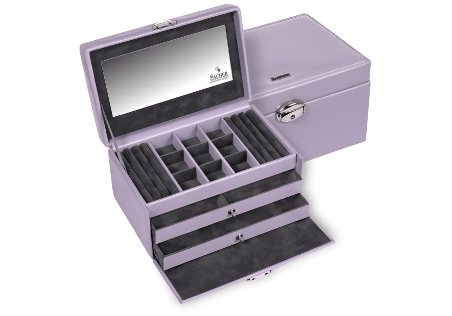 sacher 25.000 - POLYURÉTHANE - LILAS boite à bijoux sacher elly coffret bijoux