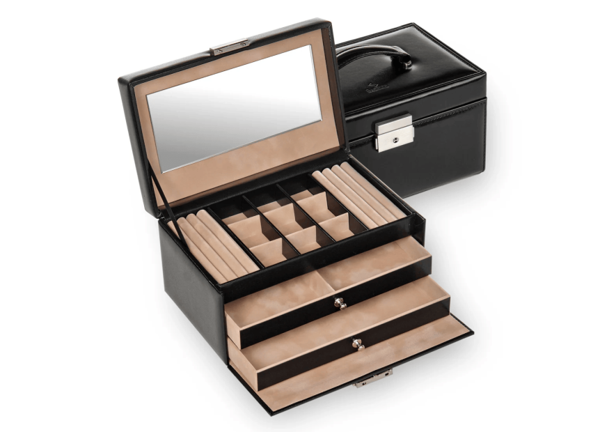 sacher 25.107 - CUIR DE VACHETTE - NOIR coffret bijoux sacher elly coffret bijoux