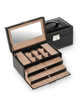 sacher 25.107 - CUIR DE VACHETTE - NOIR coffret bijoux sacher elly coffret bijoux