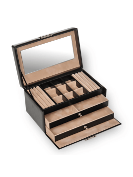 sacher 25.107 - CUIR DE VACHETTE - NOIR coffret bijoux sacher elly coffret bijoux