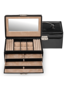 sacher 25.107 - CUIR DE VACHETTE - NOIR coffret bijoux sacher elly coffret bijoux