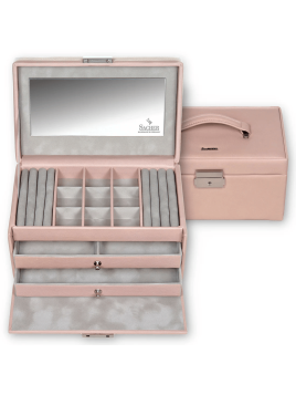 sacher 25.107 - CUIR DE VACHETTE - ROSÉ coffret bijoux sacher elly coffret bijoux
