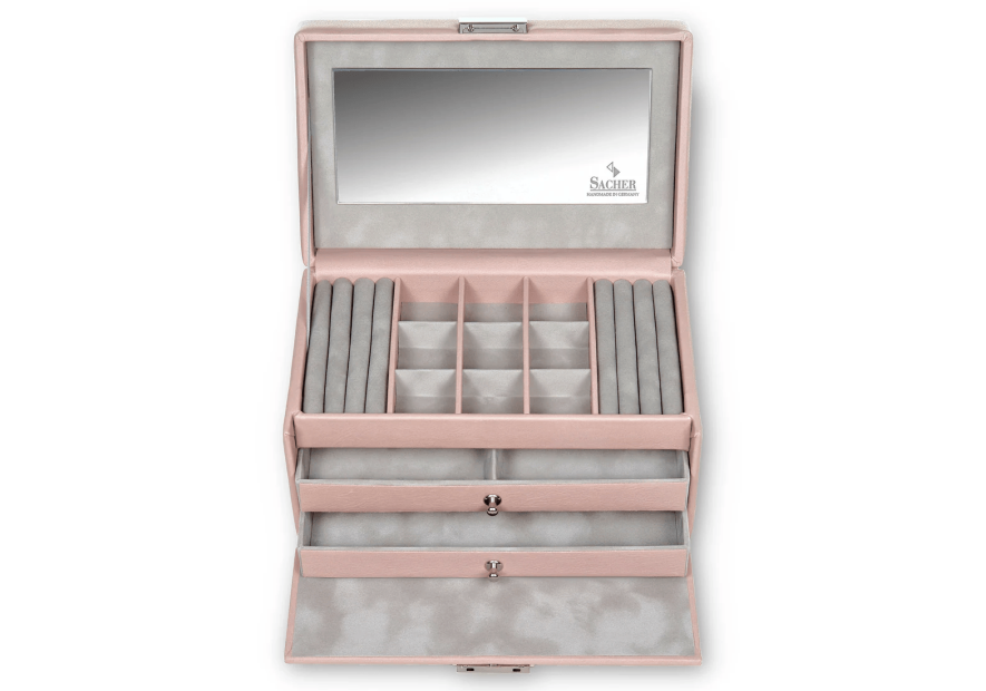 sacher 25.107 - CUIR DE VACHETTE - ROSÉ coffret bijoux sacher elly coffret bijoux