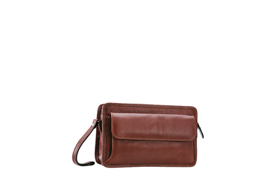 Katana 31029 - CUIR DE VACHETTE - CHOCO Pochette Homme