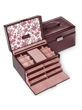 sacher 72.501 - POLYURÉTHANE - BORDEAUX coffret à bijoux xl jasmin florage coffret bijoux