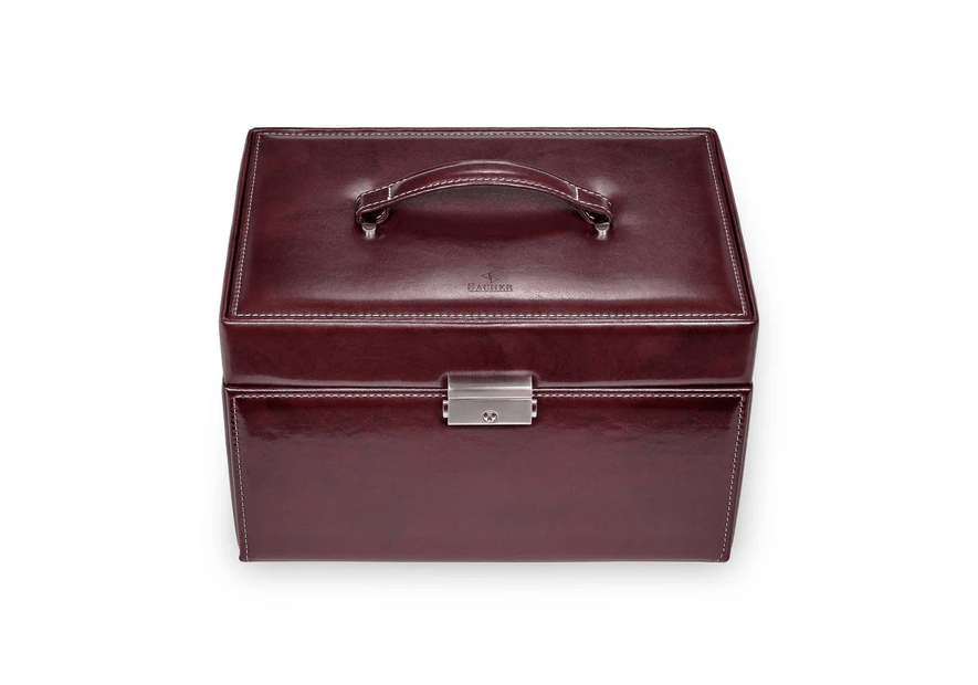 sacher 72.501 - POLYURÉTHANE - BORDEAUX coffret à bijoux xl jasmin florage coffret bijoux
