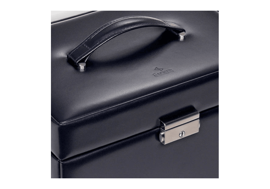 sacher 72.501 - CUIR DE VACHETTE - NAVY coffret à bijoux xl jasmin florage coffret bijoux