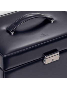 sacher 72.501 - CUIR DE VACHETTE - NAVY coffret à bijoux xl jasmin florage coffret bijoux