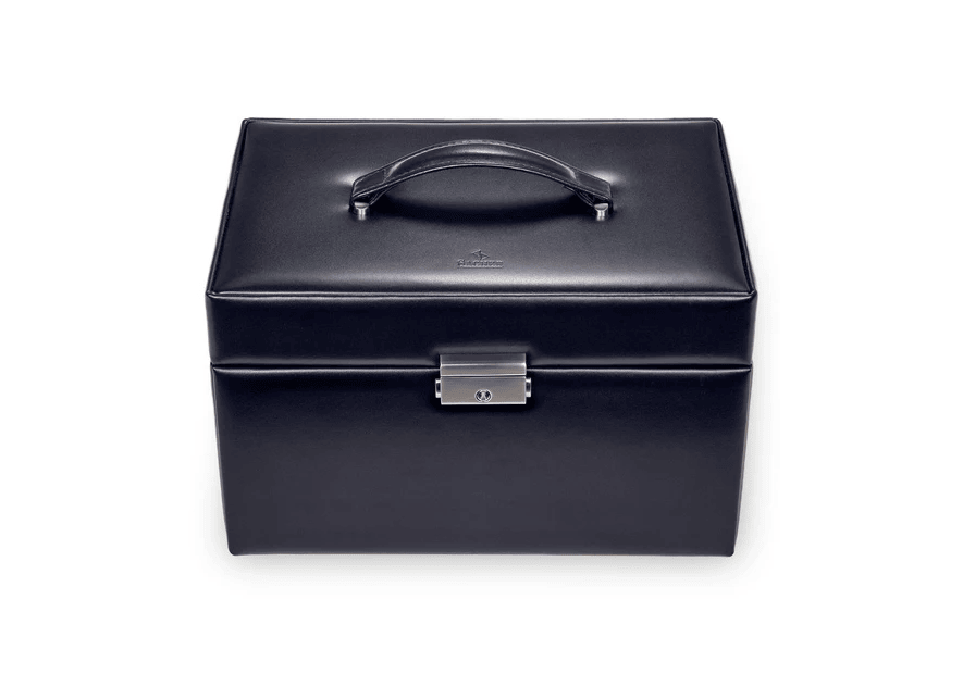 sacher 72.501 - CUIR DE VACHETTE - NAVY coffret à bijoux xl jasmin florage coffret bijoux