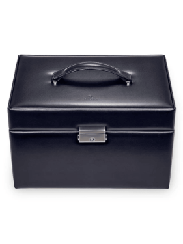 sacher 72.501 - CUIR DE VACHETTE - NAVY coffret à bijoux xl jasmin florage coffret bijoux