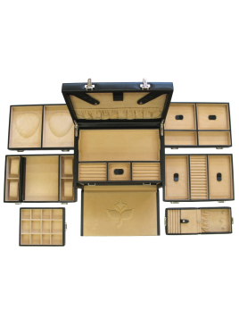 sacher 3216 - CUIR DE VACHETTE - NOIR coffret bijoux luxe l sacher ambiance coffret bijoux