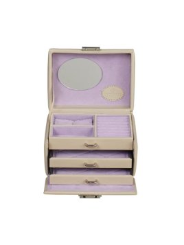 sacher 3676 - POLYURÉTHANE - BEIGE coffret bijoux mini windrose poignée coffret bijoux