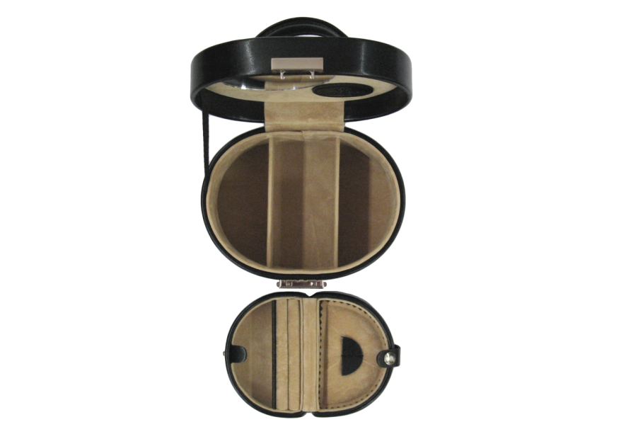 sacher 3675 - POLYURÉTHANE - NOIR coffret bijoux oval mini windrose coffret bijoux