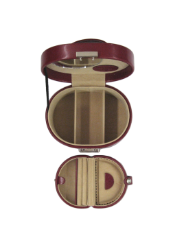 sacher 3675 - POLYURÉTHANE - ROUGE FONC coffret bijoux oval mini windrose coffret bijoux