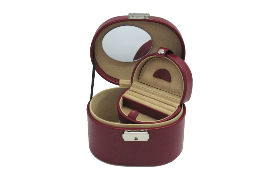 sacher 3675 - POLYURÉTHANE - ROUGE FONC coffret bijoux oval mini windrose coffret bijoux