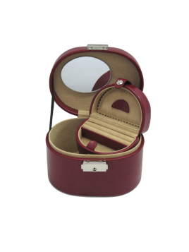 sacher 3675 - POLYURÉTHANE - ROUGE FONC coffret bijoux oval mini windrose coffret bijoux