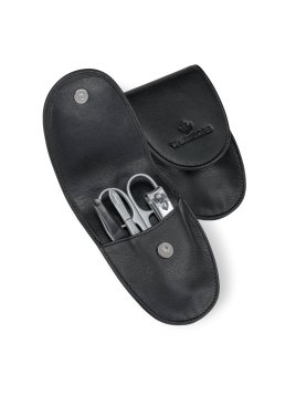 sacher 3104 - CUIR DE VACHETTE - NOIR trousse manucure windrose rabat pm trousse manucure