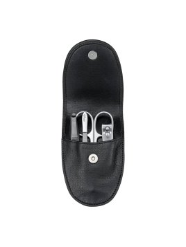 sacher 3104 - CUIR DE VACHETTE - NOIR trousse manucure windrose rabat pm trousse manucure