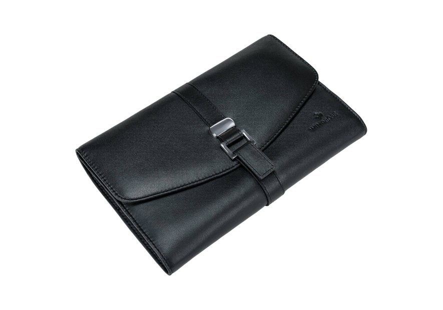 sacher 3108 - CUIR DE VACHETTE - NOIR trousse bijoux xxl windrose jewerellery roll trousse bijoux
