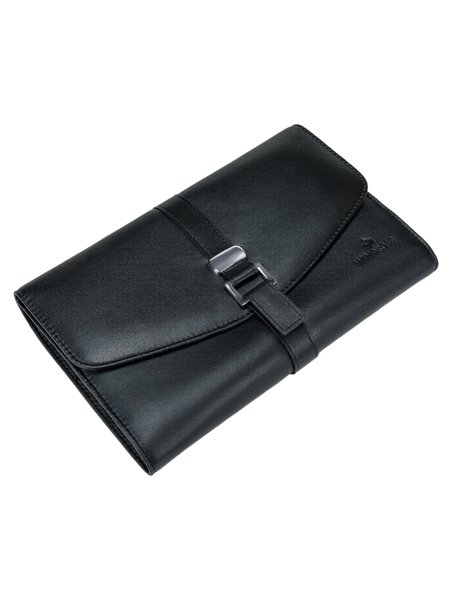 sacher 3108 - CUIR DE VACHETTE - NOIR trousse bijoux xxl windrose jewerellery roll trousse bijoux