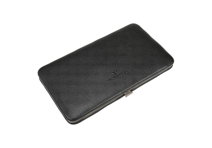 sacher 3238 - CUIR DE VACHETTE - NOIR trousse manucure 6 pièces windrose ambiance trousse manucure