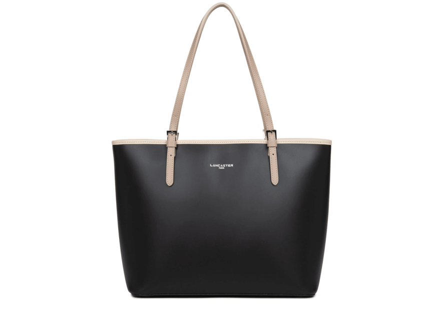 Lancaster 437-08 - CUIR DE VACHETTE - NOIR Constance - Grand Sac Cabas épaule shopping