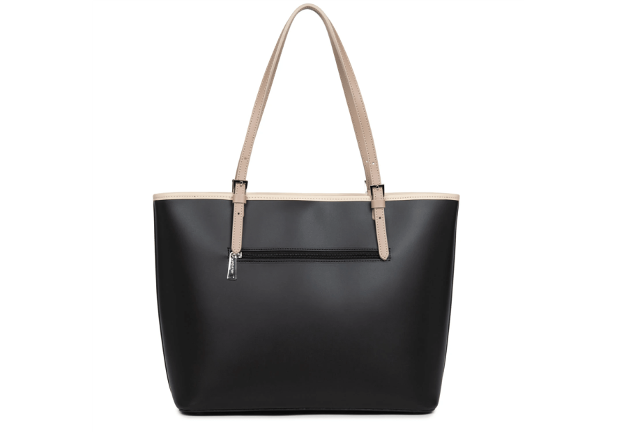 Lancaster 437-08 - CUIR DE VACHETTE - NOIR Constance - Grand Sac Cabas épaule shopping