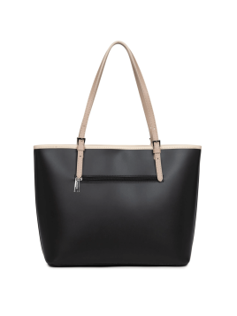 Lancaster 437-08 - CUIR DE VACHETTE - NOIR Constance - Grand Sac Cabas épaule shopping