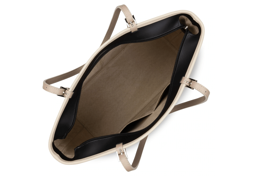 Lancaster 437-08 - CUIR DE VACHETTE - NOIR Constance - Grand Sac Cabas épaule shopping