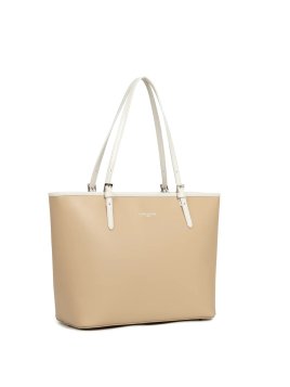 Lancaster 437-08 - CUIR DE VACHETTE - BEIG Constance - Grand Sac Cabas épaule shopping