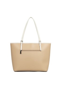 Lancaster 437-08 - CUIR DE VACHETTE - BEIG Constance - Grand Sac Cabas épaule shopping