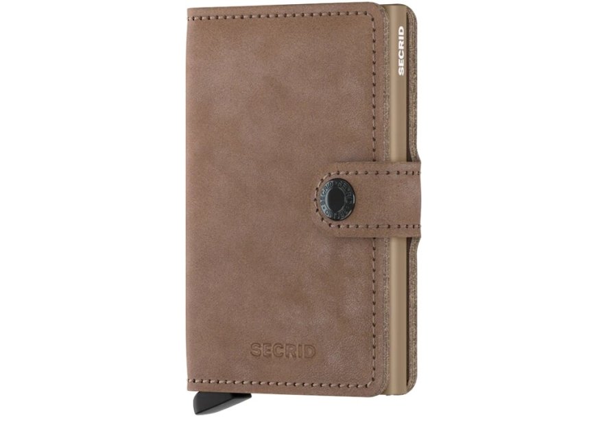 Secrid MV - CUIR DE VACHETTE - TAUPE porte cartes mini wallet vintage porte cartes