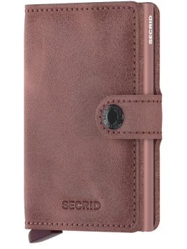 Secrid MV - CUIR DE VACHETTE - MAUVE porte cartes mini wallet vintage porte cartes