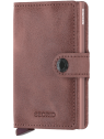 Secrid MV - CUIR DE VACHETTE - MAUVE porte cartes mini wallet vintage porte-cartes
