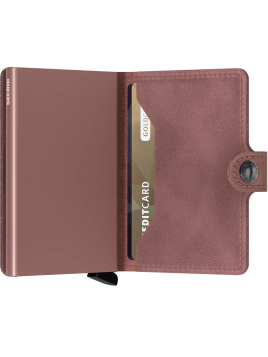 Secrid MV - CUIR DE VACHETTE - MAUVE porte cartes mini wallet vintage porte cartes