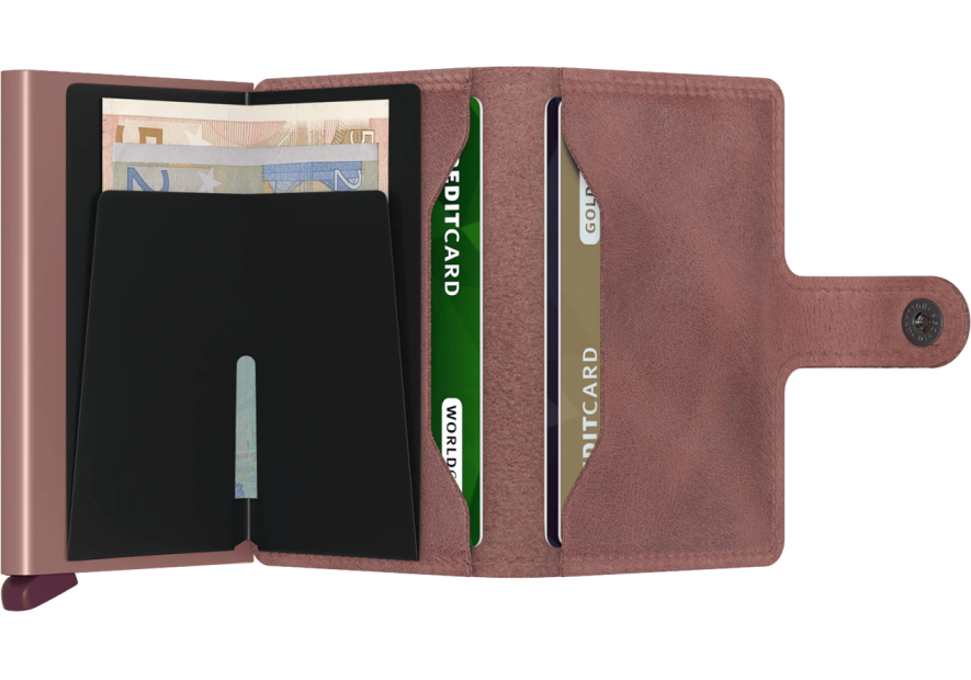 Secrid MV - CUIR DE VACHETTE - MAUVE porte cartes mini wallet vintage porte cartes