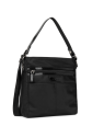 Lancaster 514-60 - POLYAMIDE - NOIR Basic Verni - Grand Sac Besace sacs-a-mains