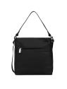 Lancaster 514-60 - POLYAMIDE - NOIR Basic Verni - Grand Sac Besace sacs-a-mains