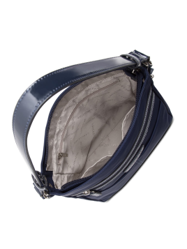 Lancaster 514-60 - POLYAMIDE - BLEU FONCÉ Basic Verni - Grand Sac Besace Sacs à mains